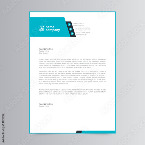 Professional And Modern Letterhead Template Design 