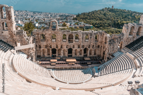 The theater of Herodion Atticus, Acropolis, Greece photo