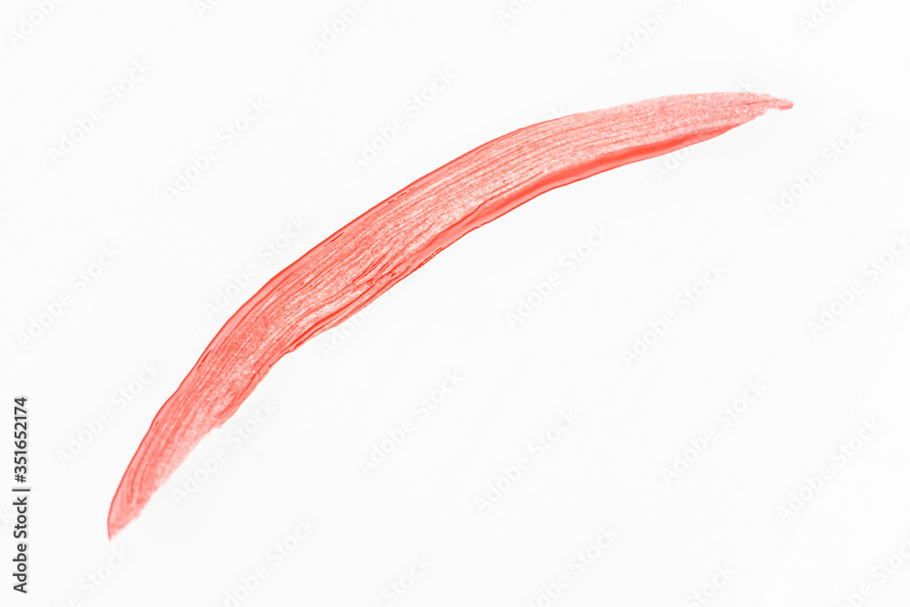 Painted with a brush, paint smear or lipstick paint, close up