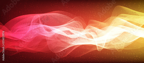 Colorful Digital Sound Wave Background,technology and earthquake wave diagram concept,design for music studio and science,Vector Illustration.
