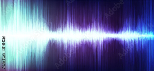 Modern Digital Sound Wave with on Ultra Violet Background,technology and earthquake wave concept,design for music industry,Vector,Illustration.
