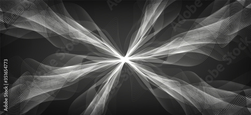 Abstract White Earthquake Wave on Black background,audio wave diagram concept,design for education and science,Vector Illustration.