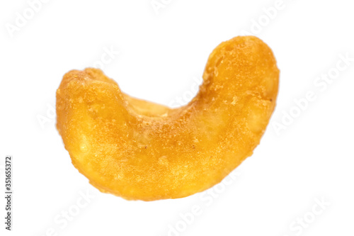 Bake Cashew seed isolated on white background