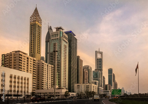 Dubai skyline nice sky
