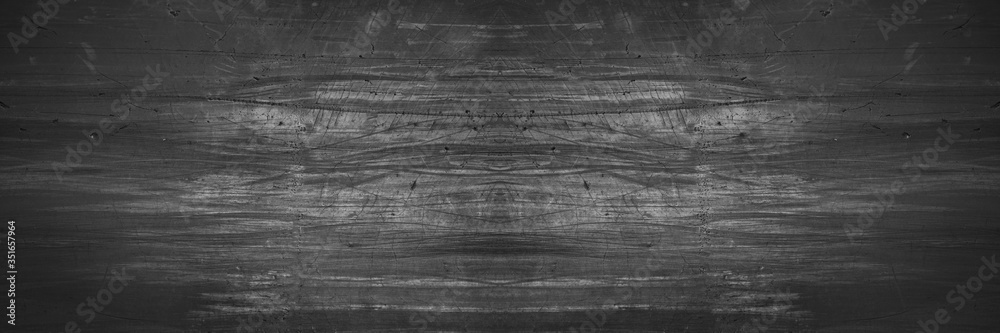 Black and white background. Abstract dark gray background. Black grunge banner with copy space. Black and white background. Abstract dark gray background. Black grunge banner with copy space.