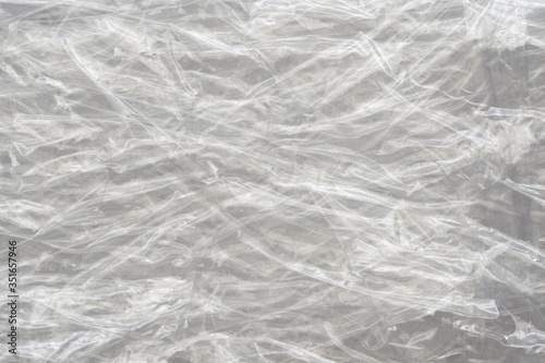 White plastic film wrap texture background