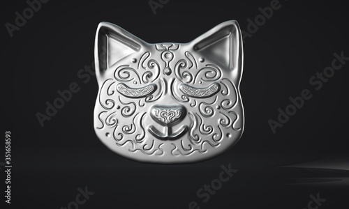 very cat on white background - 3d rendering