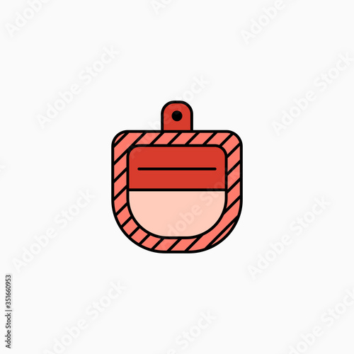 Wallet flat icon vector illustration isolated on white background.