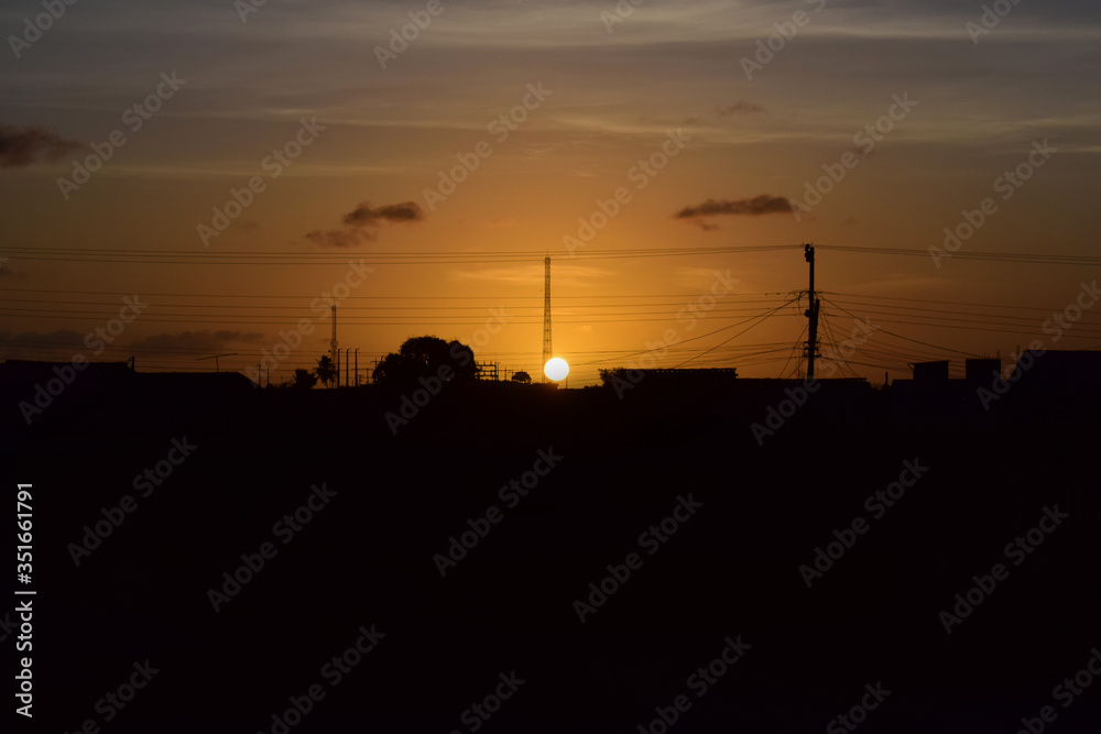 Naklejka premium Sunset