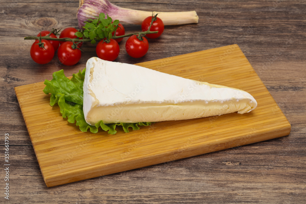Brie cheese triangle served salad Brie cheese triangle served salad