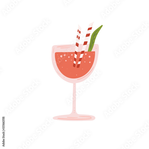 Set of hand drawn alcoholic drinks, cocktails. Summer holiday and beach party concept. Isolated vector icons. Scandinavian nordic design for bar or interior or cover or textile or background.