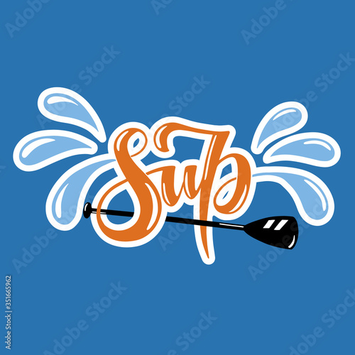 Lettering logo vector for sup surf