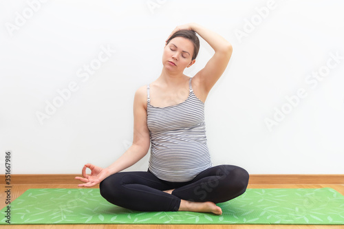 Prenatal yoga and fitness concept