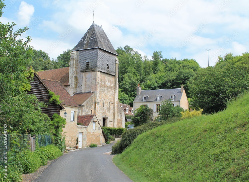 Saint Genest church in village of Lavardin member of Les Plus Beaux Villages de France, Loir et Cher, France