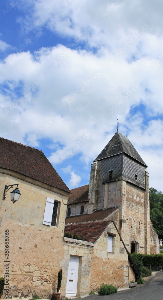 Saint Genest church in village of Lavardin member of Les Plus Beaux Villages de France, Loir et Cher, France