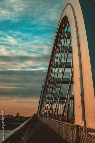 Bridge in Novi Sad on the Danube river