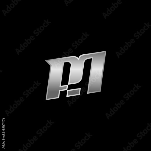 letter PM MP of the icon of logo