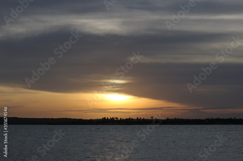 sunset over the river