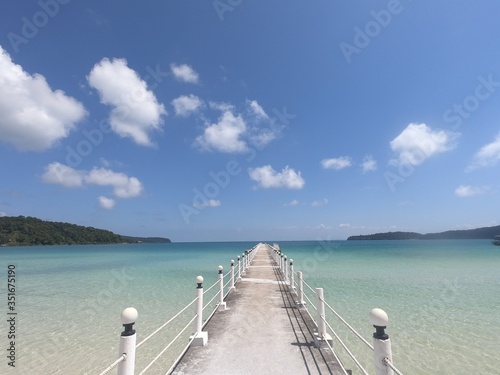 Paradise pathway through the clearwater sea