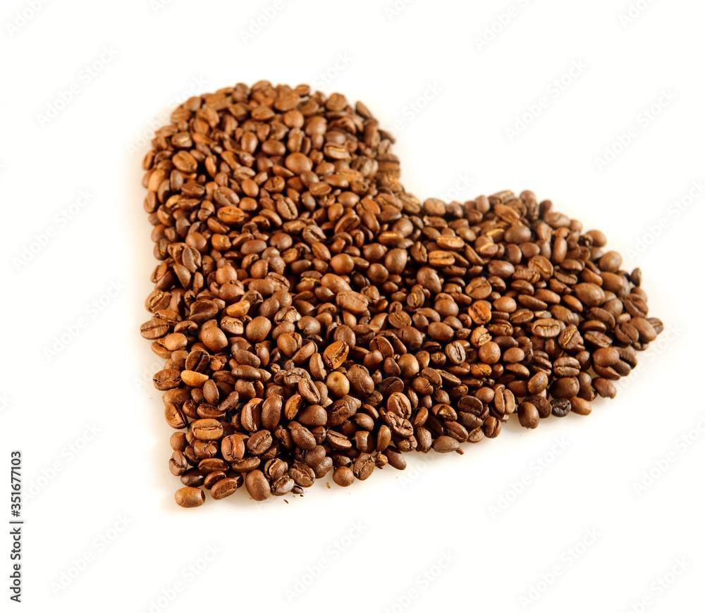 coffee beans on white background coffee beans on white background