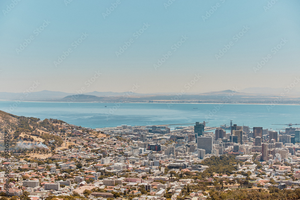 Panoramic view of Cape Town in South Africa
