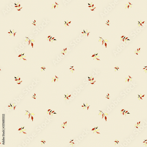Floral pattern in the blooming botanical Motifs scattered random. Seamless vector texture. For fashion prints. Printing with in hand drawn style light blue background