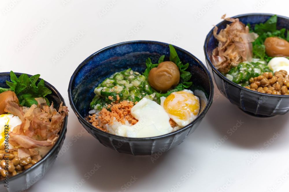 夏のさっぱりごはん　どんぶり　和食