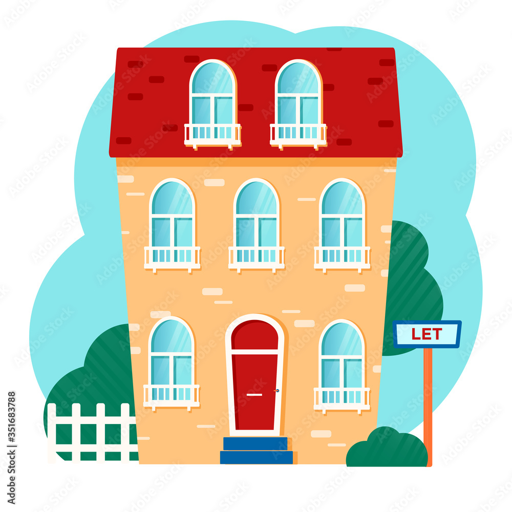 Flat illustration of a house