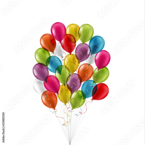 Big Bunch of colorful balloons - eps10