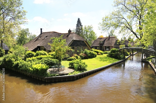 Giethoorn is often referred to as Dutch Venice Located in the Overijssel, Netherlands