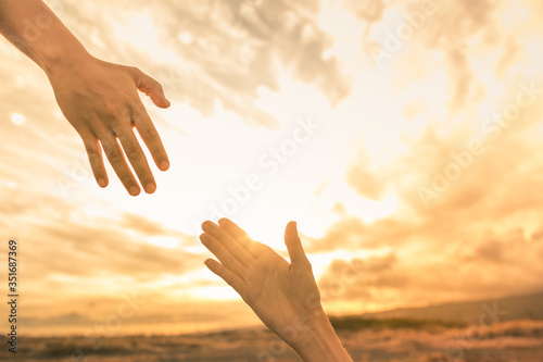 Person giving a helping hand
