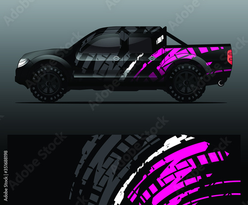 Truck decal graphic wrap vector  abstract background