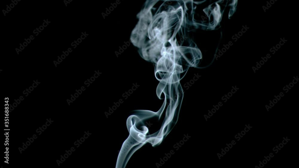 Incense white fume in super slow motion