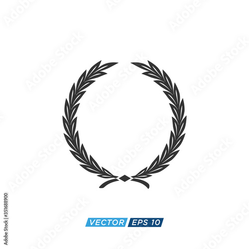 Laurel Wreath Icon Design Vector