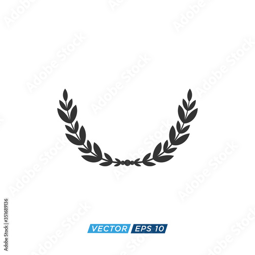Laurel Wreath Icon Design Vector
