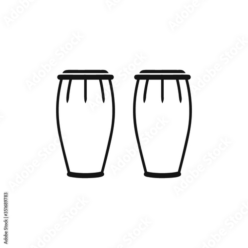 Conga icon flat vector illustration