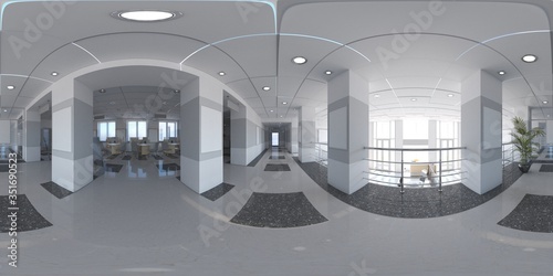 Fototapeta Naklejka Na Ścianę i Meble -  spherical panorama of the interior, 3D illustration