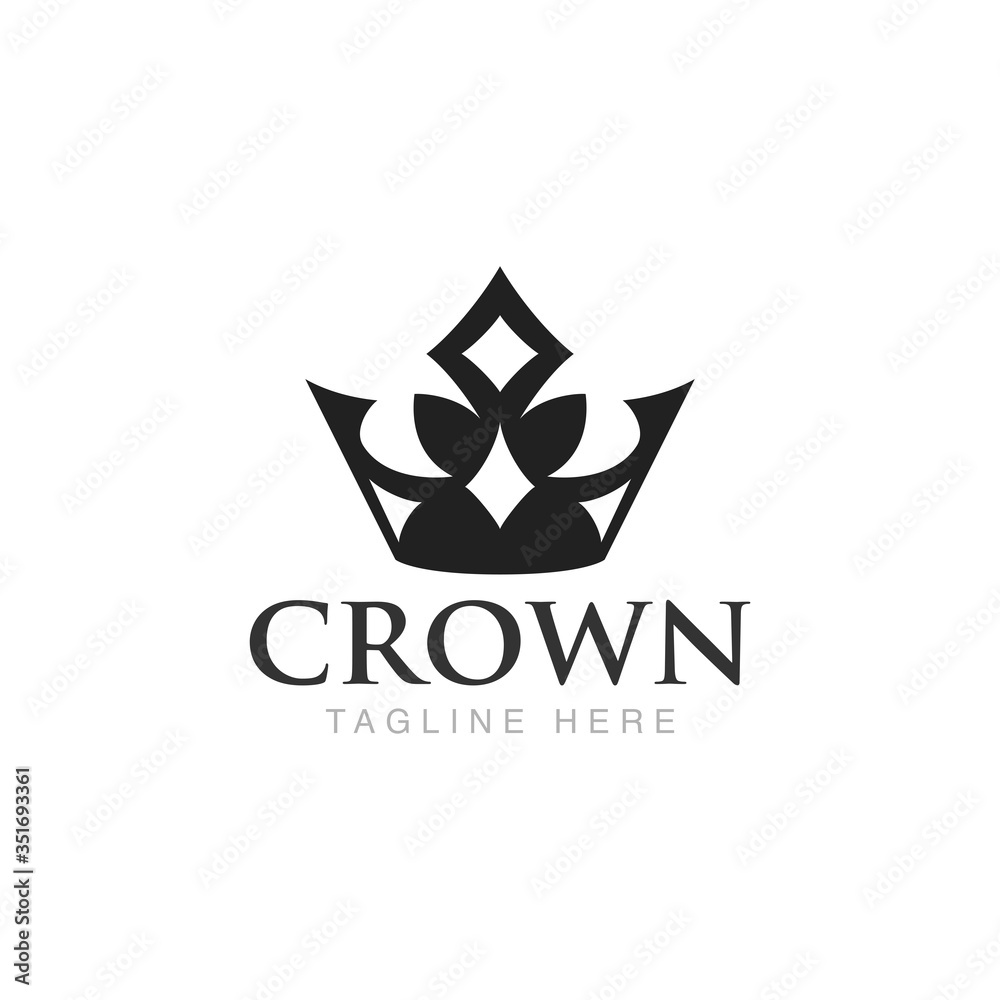 Obraz premium Crown Logo Design Vector