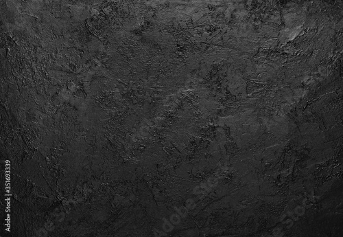 Grunge black wall texture.Slate textured dark background.Stone blackboard.Wallpaper,banner design. 