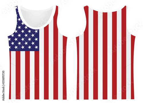 USA flag top tank. vector illustration