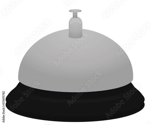 Metallic hotel bell. vector illustration