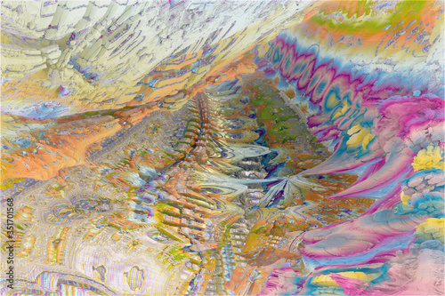 3D render. The embossed background texture, 3d illustration, volumetric drawing. Textures for the design. Three-dimensional texture. 3D Fractal shape.
