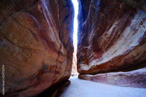 Red stone Canyon Petra in Jordan