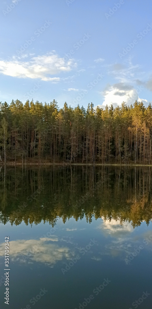 Devil Lake Velnezers , Cortoks or Chortock Lake. A Transparent Velnezers Lake is 17 Meters Deep and Located the  Latgale Aglona, Latvia