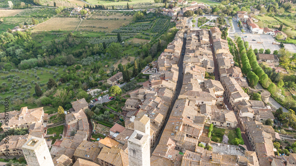 San Gimignano, città medioevale in toscana italia