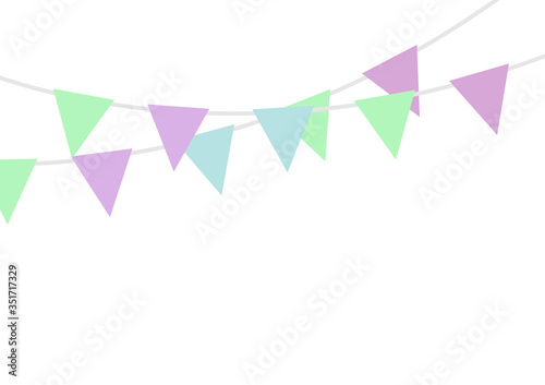 Simple party celebration bunting flags