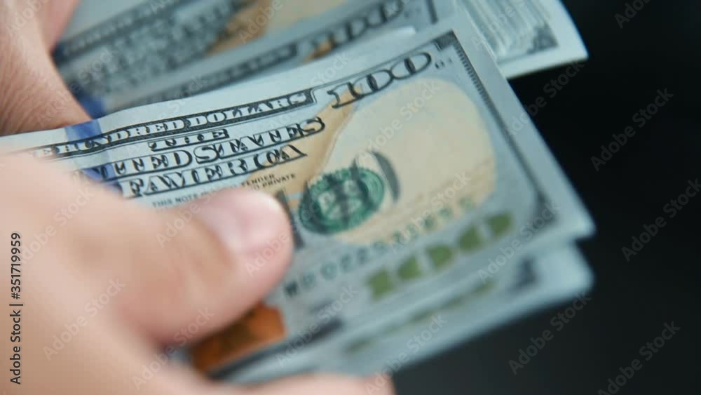 Businessman Counting Hundred Dollar Bills. Financial Success And Wealth Concept. Close Up Businessman Counting Hundred Dollar Bills. Financial Success And Wealth Concept. Close Up