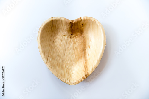 Heart shaped bowl top down view