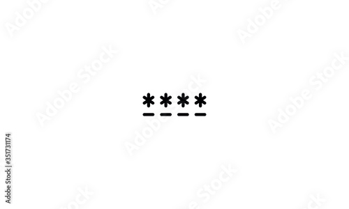 password protection icon, password vector icon