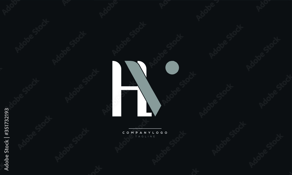 HV Letter Logo Alphabet Design Icon Vector Symbol HV Letter Logo Alphabet Design Icon Vector Symbol
